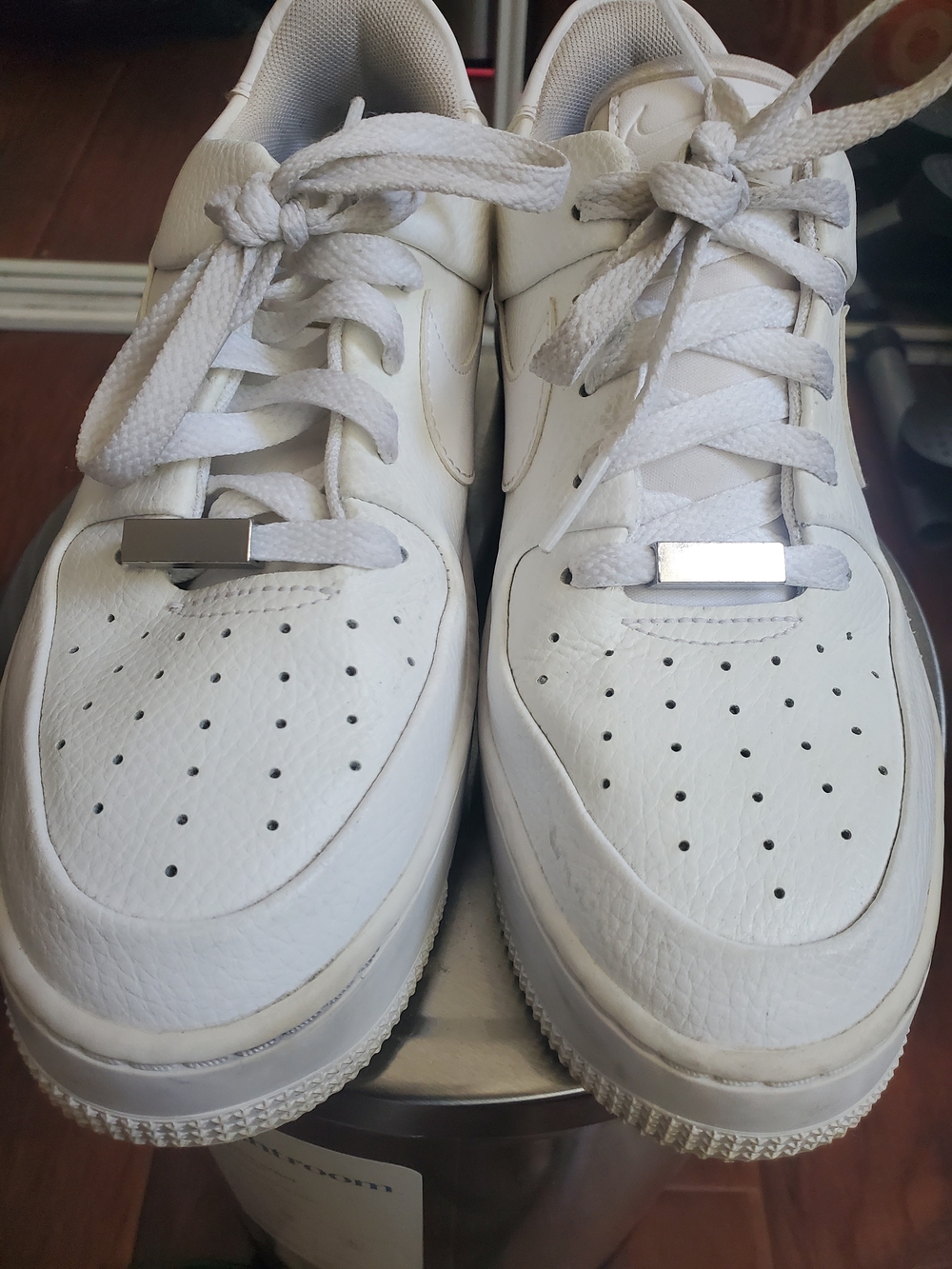 Nike Women's White Leather Low-Top Sneakers
